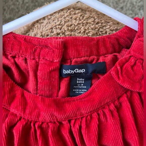 Adorable Baby Gap Corduroy dress with bow and matching diaper cover 🎈 - Picture 6 of 9